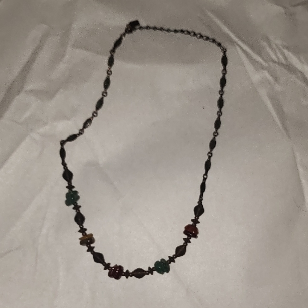 1928 Black and Red Beaded Necklace